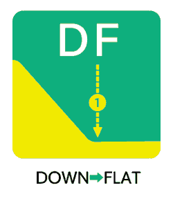 DOWN+FLAT 高低差160m